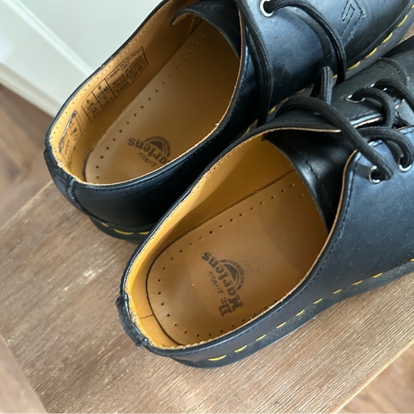 Dr Marten's 1461 Oxford Leather Black Shoes 6M 7L - Picture 3 of 9